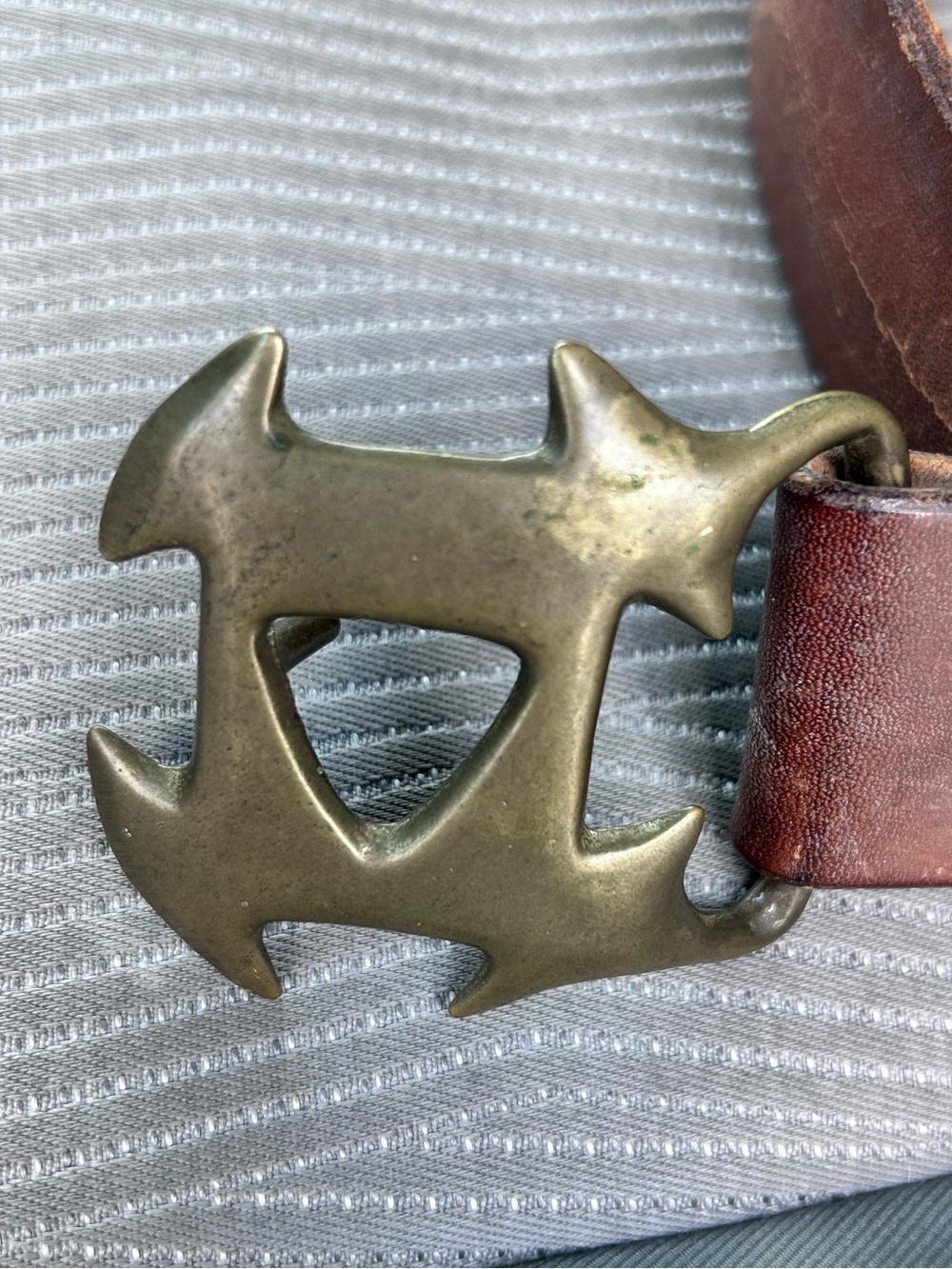 1970 Duncan Laurie Solid Brass Vintage Belt Buckle retro puzzle